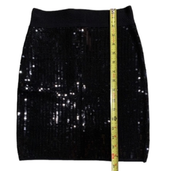 BEBE Black Sequin Mini Skirt - Picture 5 of 5